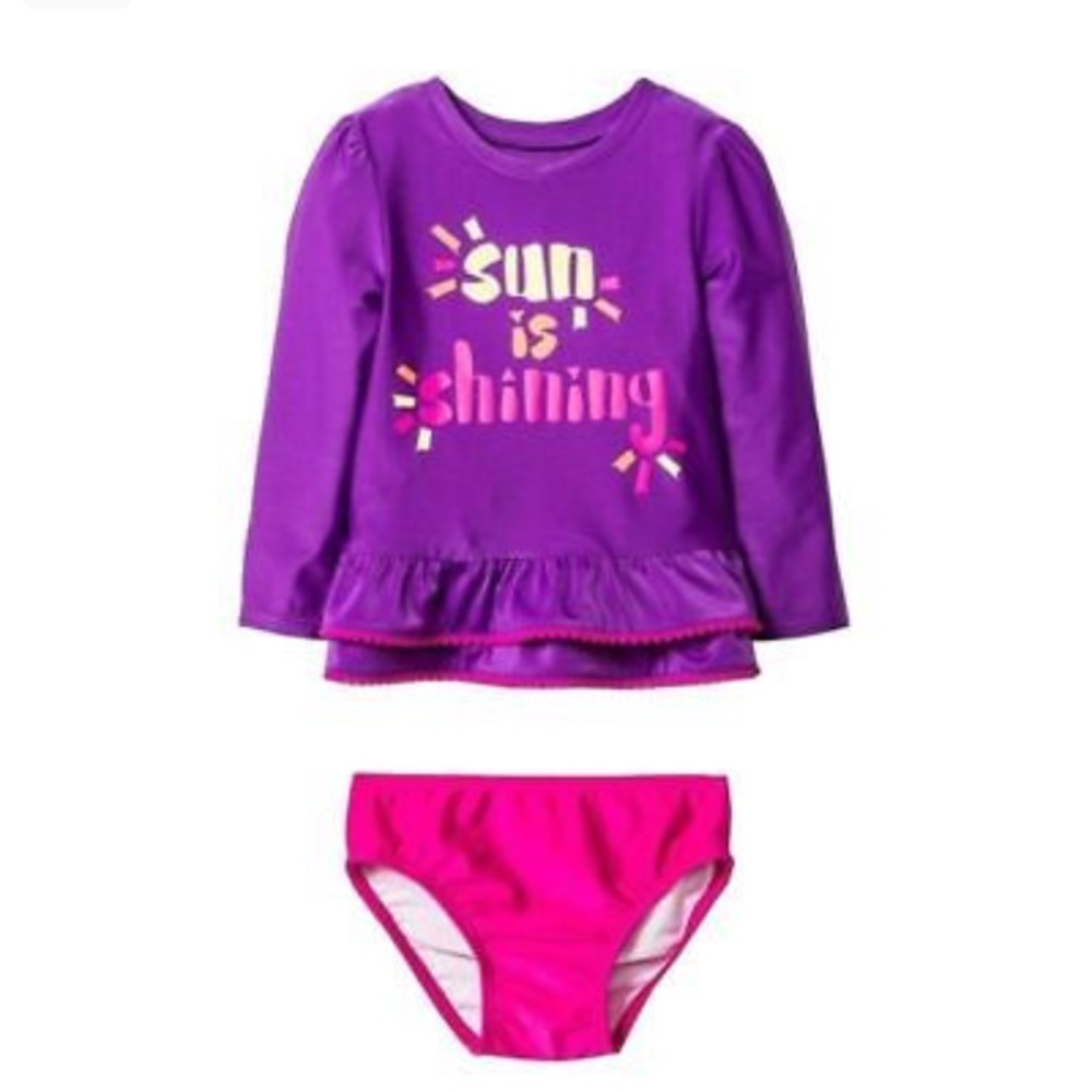 NWT Target Cat & Jack girls swimming rashguard